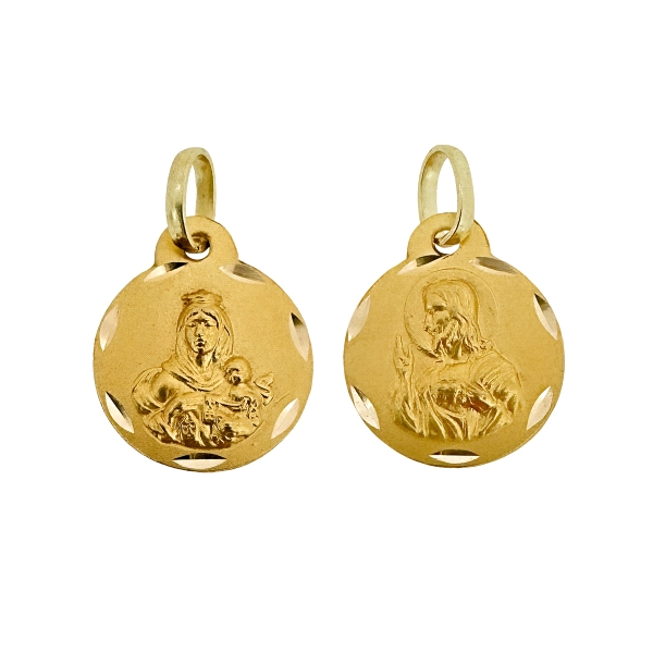 MEDALLA ESCAPULARIO ORO 1ª LEY 13 MM