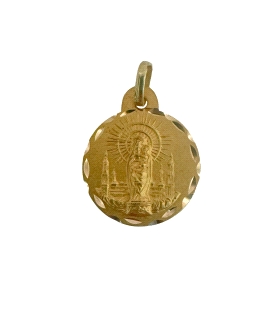 MEDALLA VIRGEN DEL PILAR ORO 18 KTES. 17