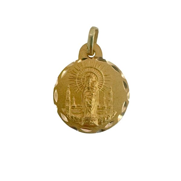 MEDALLA VIRGEN DEL PILAR ORO 18 KTES. 17