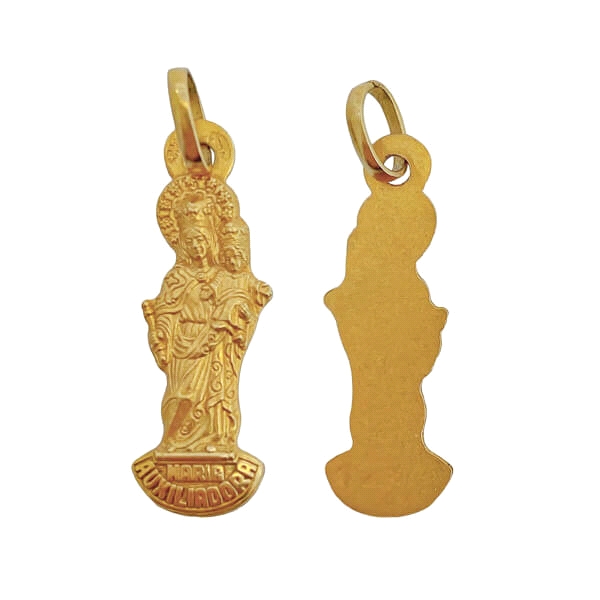 MEDALLA AUXILIADORA  ORO 1ª LEY 23X8 MM.