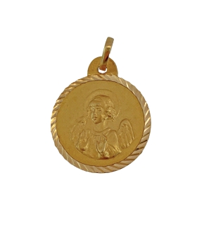 MEDALLA ANGEL GUARDA ORO 1ª LEY 15 MM.