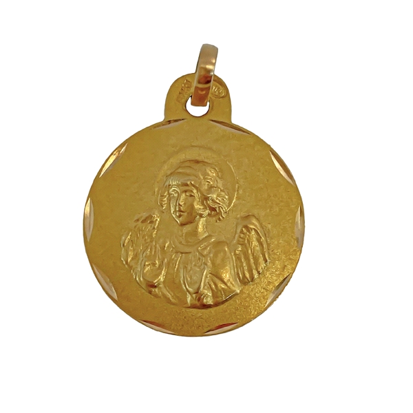 MEDALLA ANGEL GUARDA ORO 1ª LEY 17.5 MM