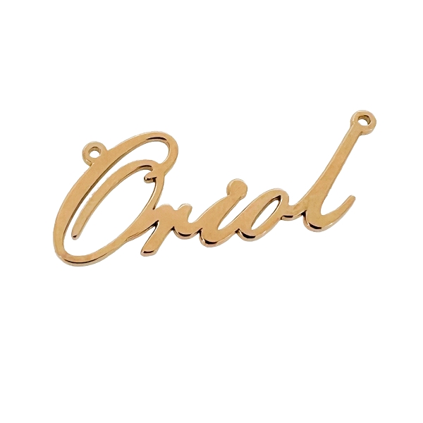NOMBRE PERSONALIZADO ORIOL ORO 18 KTES.
