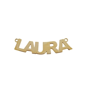 LETRERO LAURA ORO 18 KTES. 8 X 34 X 0.80