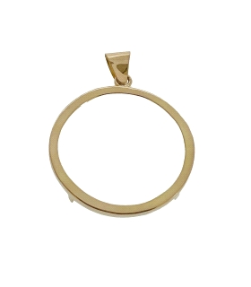 CERCO MONEDA ORO 18 KTES. 37 MM 4 GARRAS