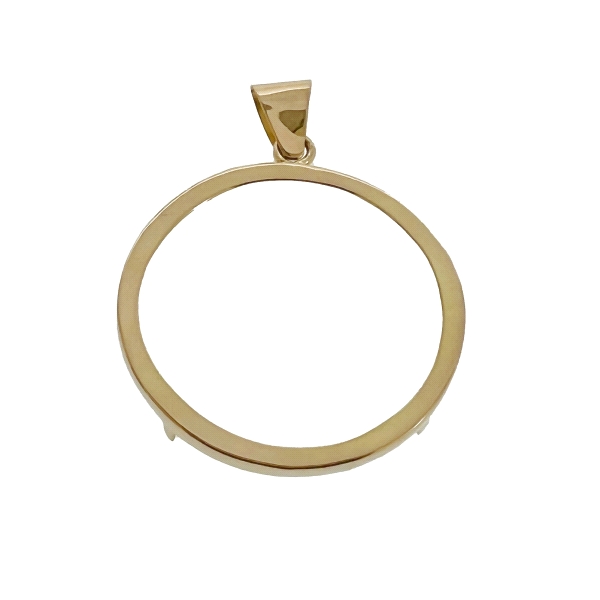 CERCO MONEDA ORO 18 KTES. 37 MM 4 GARRAS