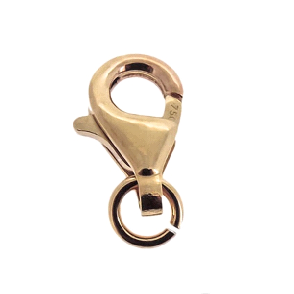 MOSQUETON ORO 1ª LEY FORMA PERA 11X7 MM