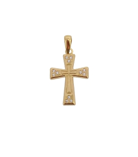 COLGANTE CRUZ DE ORO PRIMERA LEY 17X13