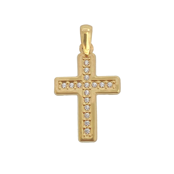 COLGANTE CRUZ DE ORO PRIMERA LEY 17X13