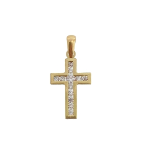 COLGANTE CRUZ ORO 18 KTES. 16 X 11 MM.