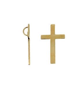 CRUZ SIN CRISTO MACIZA ORO 18 KTES. MACI