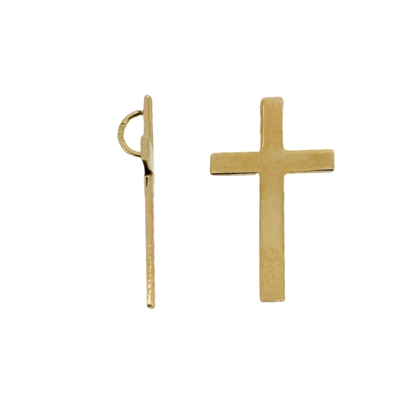 CRUZ SIN CRISTO MACIZA ORO 18 KTES. MACI