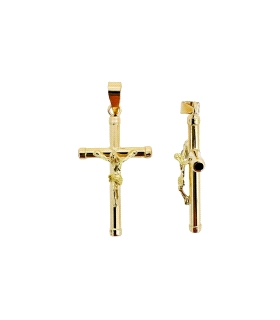 COLGANTE CRUZ CON CRISTO ORO 18 KTES.. 2