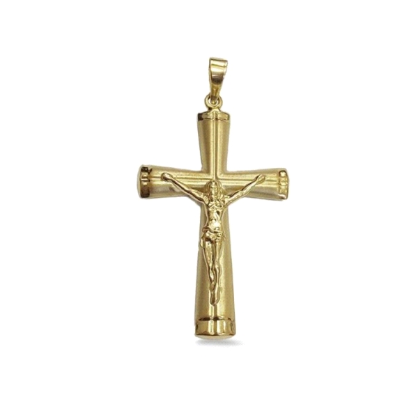 COLGANTE CRUZ CON CRISTO ORO 18 KTES.