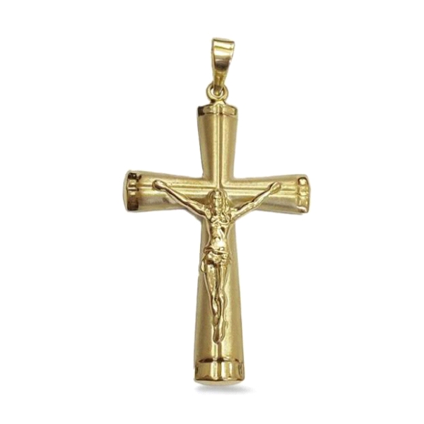 COLGANTE CRUZ CON CRISTO ORO 18 KTES.