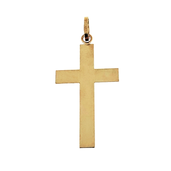 COLGANTE CRUZ BRILLO ORO 18 KTES. 25X15