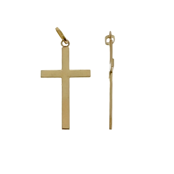 COLGANTE CRUZ ORO 18 KTES. 26 X 15 MM.