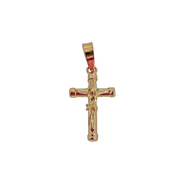 COLGANTE CRUZ CON CRISTO ORO 18 KTES. 16