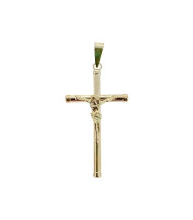 COLGANTE CRUZ CON CRISTO ORO 18 KTES. 28