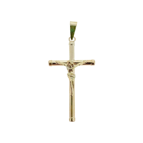 COLGANTE CRUZ CON CRISTO ORO 18 KTES. 28