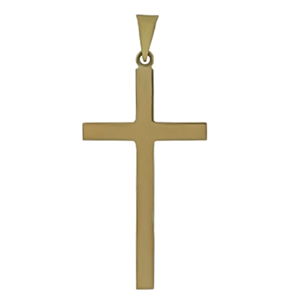 CRUZ SIN CRISTO ORO 18 KTES. 31 X 16 MM