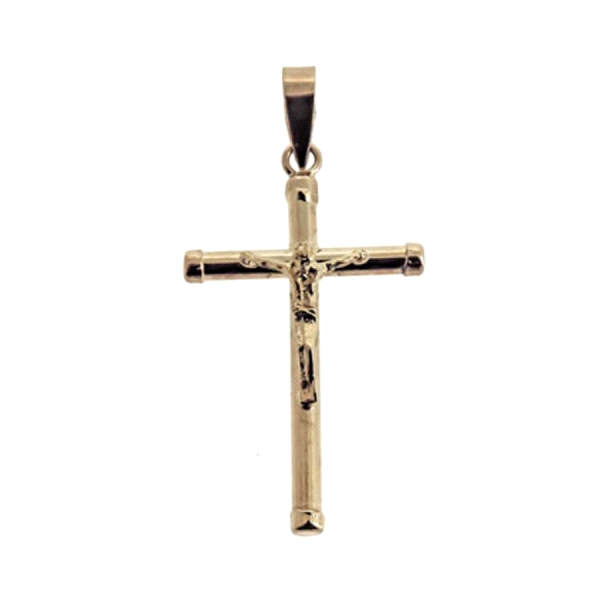 CRUZ CON CRISTO ORO 1ª LEY 28  16.5 MM