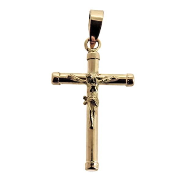 CRUZ CON CRISTO ORO 1ª LEY 24 X 14,50 MM