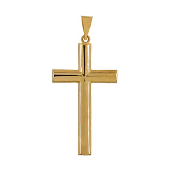 COLGANTE CRUZ SIN CRISTO OVAL ORO 18 KTE