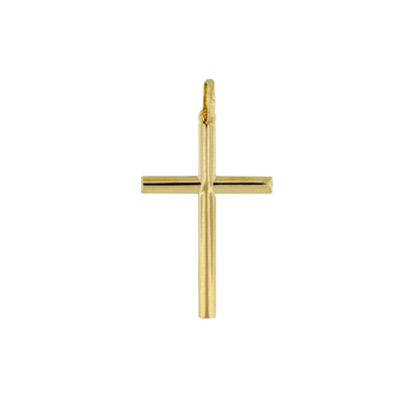 CRUZ SIN CRISTO ORO 1ª LEY PLANA BRILLO
