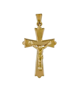 CRUZ CON CRISTO ORO 1ª LEY 31 X 18
