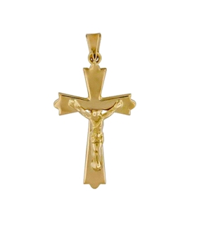 CRUZ CON CRISTO ORO 1ª LEY 25 X 14