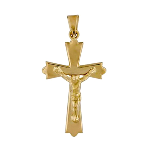 CRUZ CON CRISTO ORO 1ª LEY 25 X 14