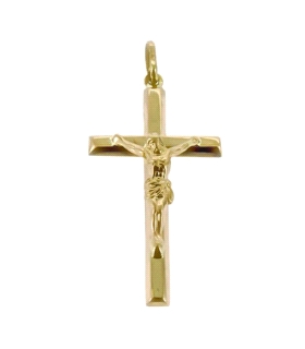 CRUZ CON CRISTO ORO 1ª LEY 32 X 17