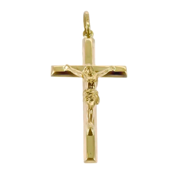 CRUZ CON CRISTO ORO 1ª LEY 32 X 17