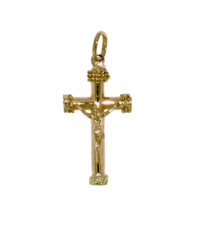 CRUZ CON CRISTO ORO 1ª LEY 21 X 13 X 2.5
