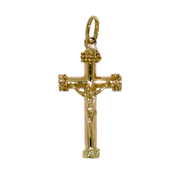 CRUZ CON CRISTO ORO 1ª LEY 21 X 13 X 2.5