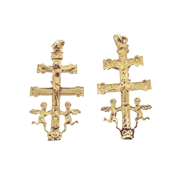 CRUZ CARAVACA ORO 18 KTES. 29 X 14.50 MM