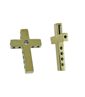 CRUZ BRILLANTE ORO 1ª LEY 14,5X9,5X1,7MM