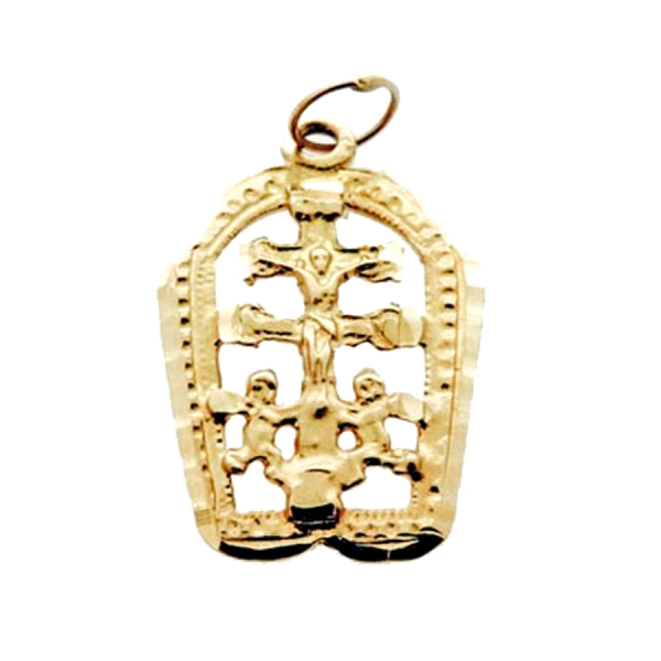 CRUZ CARAVACA ORO 1ª LEY MACIZA 18,5X14