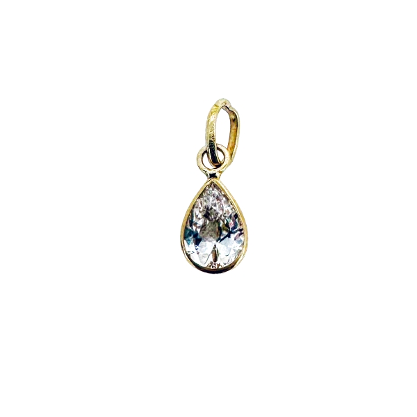 COLGANTE.LAGRIMA ORO 18 KTES. 7 X 5 MM.