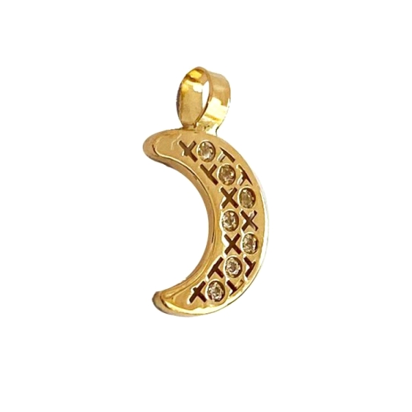 COLGANTE LUNA ORO 18 KTES. 9 X 6.50 MM