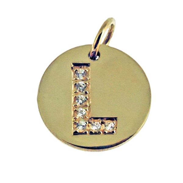 COLGANTE LETRA  L  ORO 1ª LEY CIRCONITAS