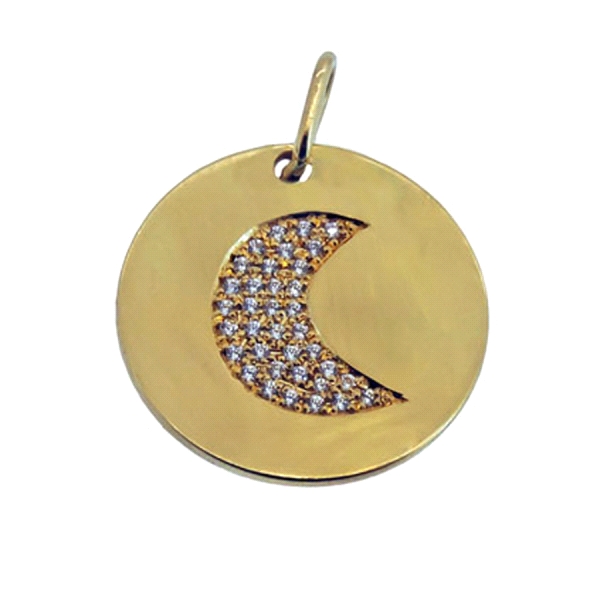 COLGANTE MEDIA LUNA ORO 1ªLEY CIRCONITAS