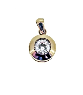 PENDIENTE UNISEX CHATON GALERIA / DIAMET