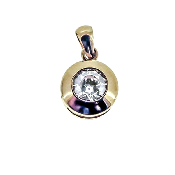 PENDIENTE UNISEX CHATON GALERIA / DIAMET