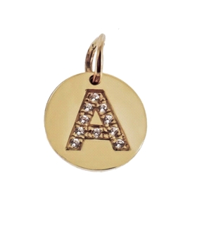 COLGANTE LETRA  A  ORO 18 KTES. 10.80