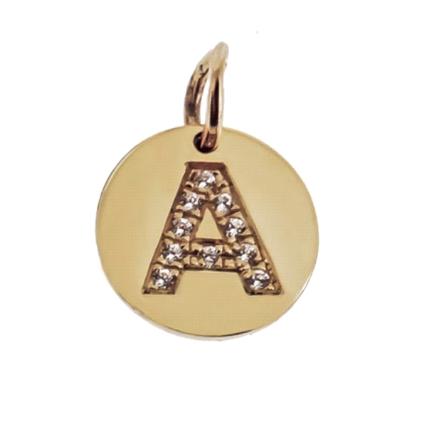 COLGANTE LETRA  A  ORO 18 KTES. 10.80