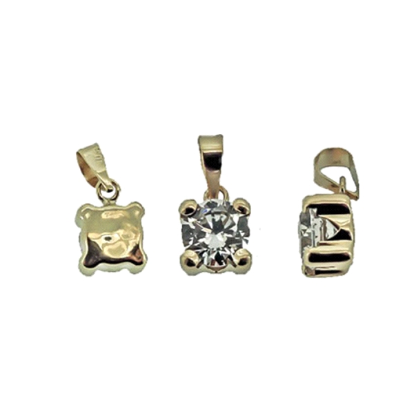 COLGANTE CUADRADO ORO 18 KTES.5,5 X 5,5