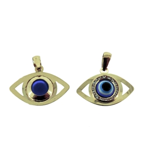 OJO TURCO ORO 1ª LEY ZIRCONITAS 19X11,50