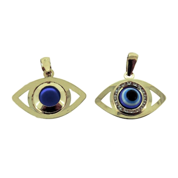 OJO TURCO ORO 1ª LEY ZIRCONITAS 19X11,50